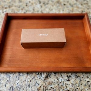 MYKITA Black Hard Shell Eyeglasses Glasses Sunglasses Case Cleaning Cloth NEW